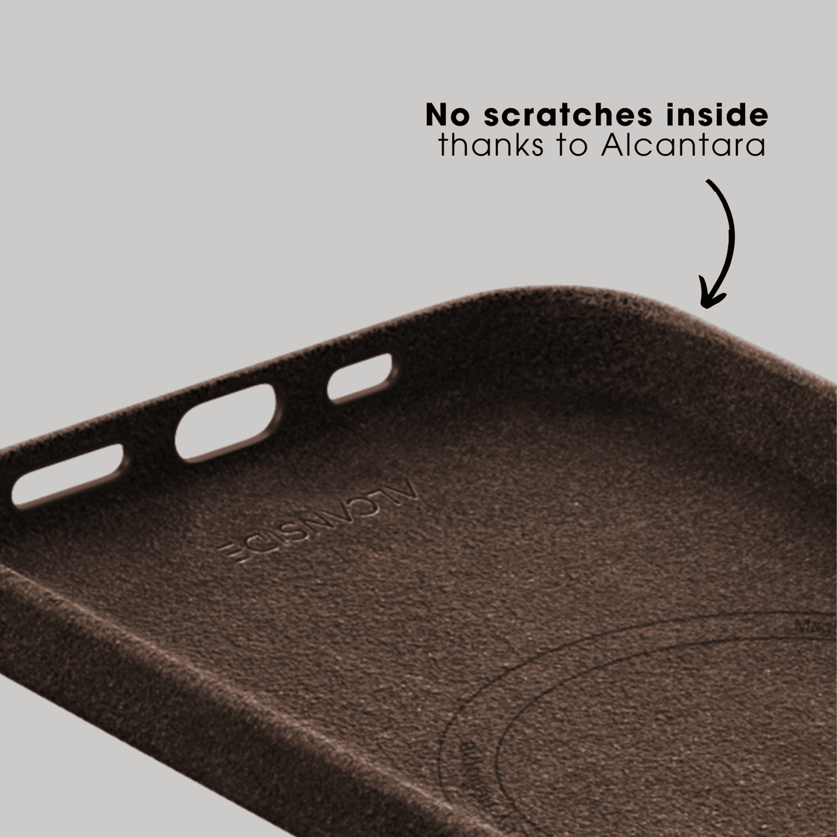 iPhone 15 Pro - Alcantara Case - Chocolate Brown