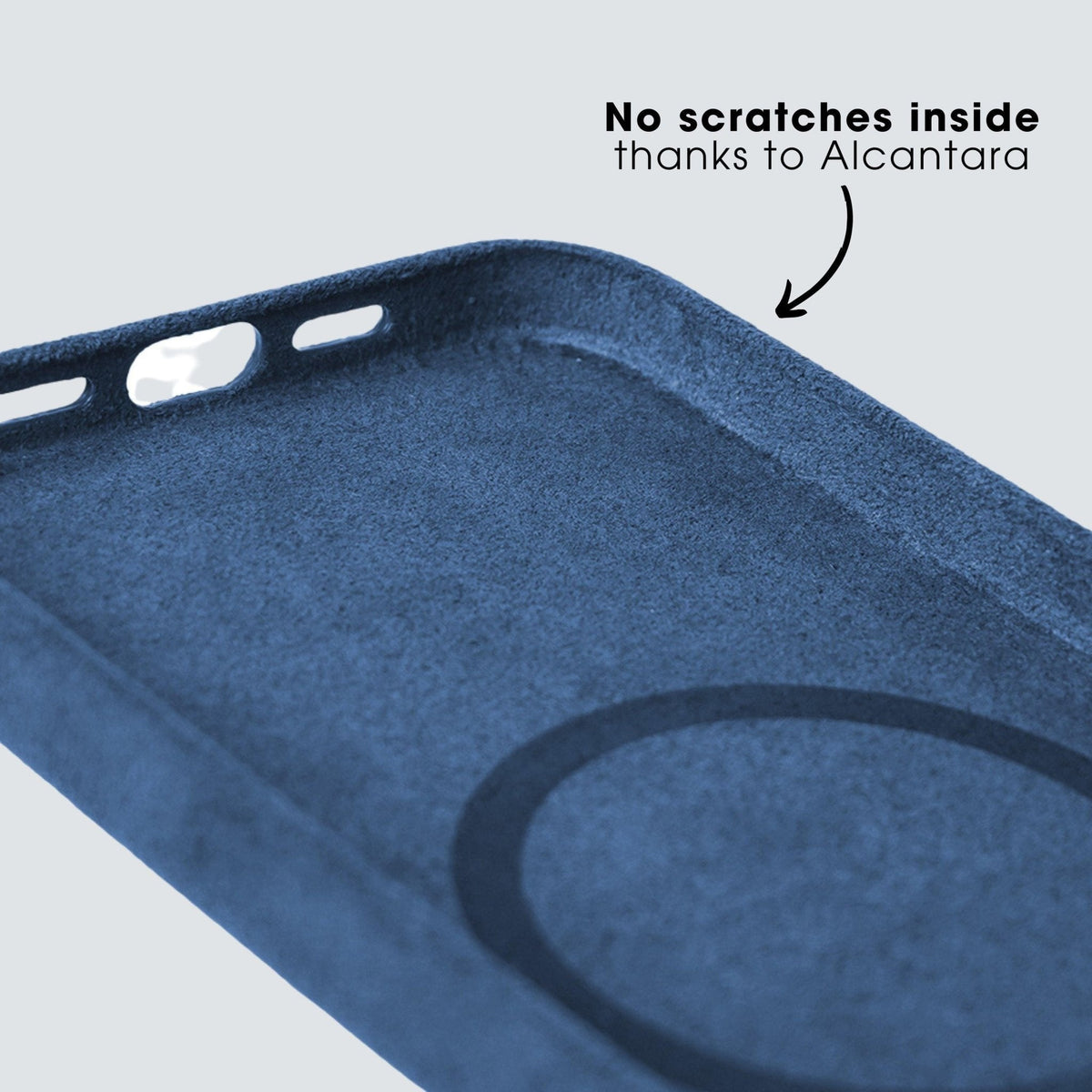 iPhone 15 Pro Max - Alcantara Case - Ocean blue