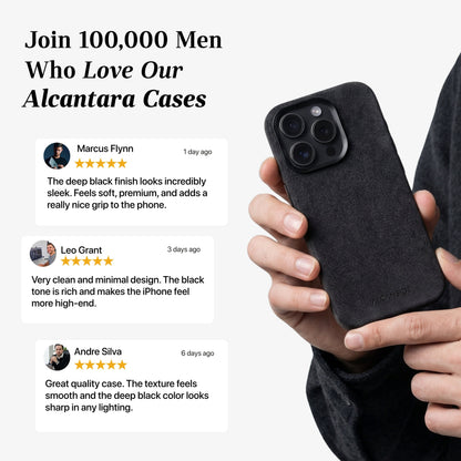 iPhone 15 Pro - Alcantara Case - Deep Black