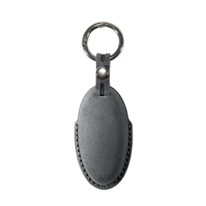 Alcantara Car Key Fob Cover for Nissan Model A with Buckle - Space Grey