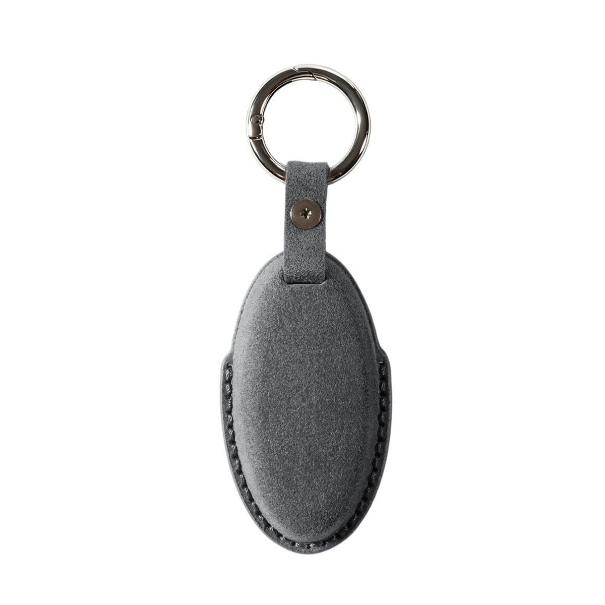 Alcantara Car Key Fob Cover for Nissan Model B with Buckle - Space Grey