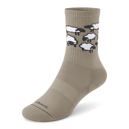 Anytime Crew Sock - Rugged Beige, Blizzard (Natural Black Sole)