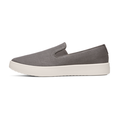 Men's Canvas Cruiser Slip On - Anthracite (Natural White Sole)