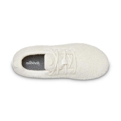 Smallbirds Wool Runners - Big Kids - Natural White Fluffs (Natural White Sole)