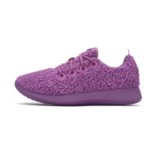 Smallbirds Wool Runners - Big Kids - Lux Purple Fluffs (Lux Purple Sole)