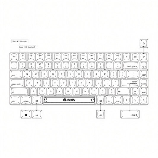 Shopify Keyboard Blue