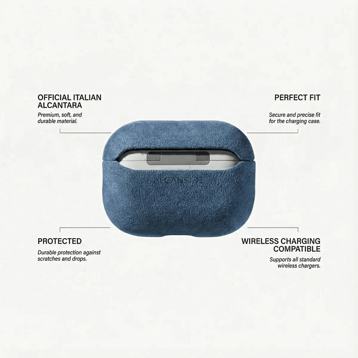 AirPods Pro Alcantara Case - Ocean Blue