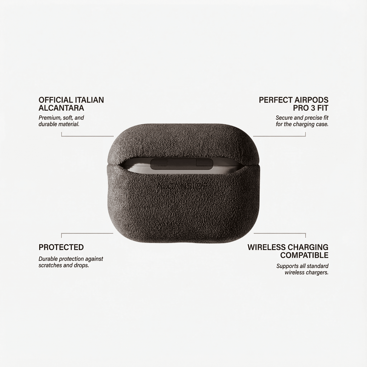 AirPods Pro (3rd Generation) Alcantara Case - Chocolate Brown