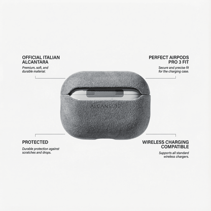AirPods Pro (3rd Generation) Alcantara Case - Nardo Gray
