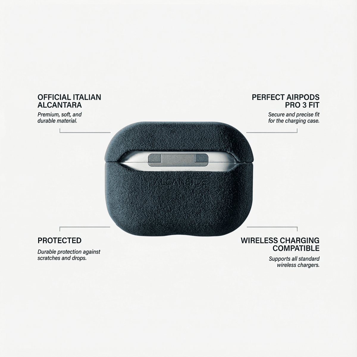 AirPods Pro (3rd Generation) Alcantara Case - Navy Blue