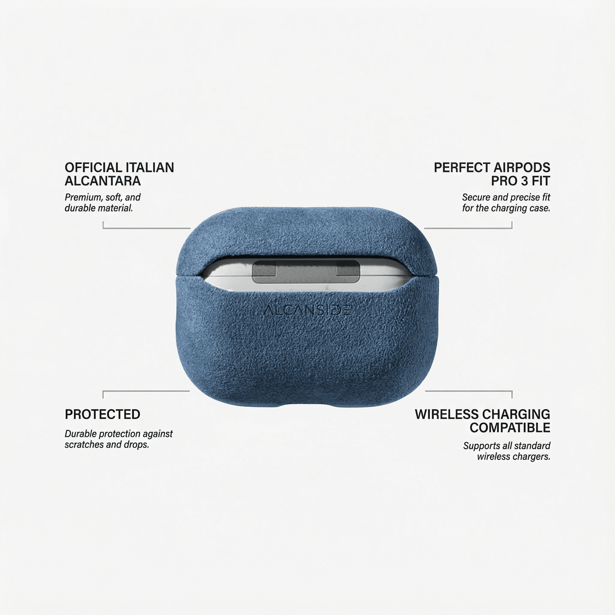 AirPods Pro (3rd Generation) Alcantara Case - Ocean Blue