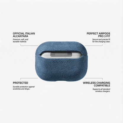 AirPods Pro (3rd Generation) Alcantara Case - Ocean Blue