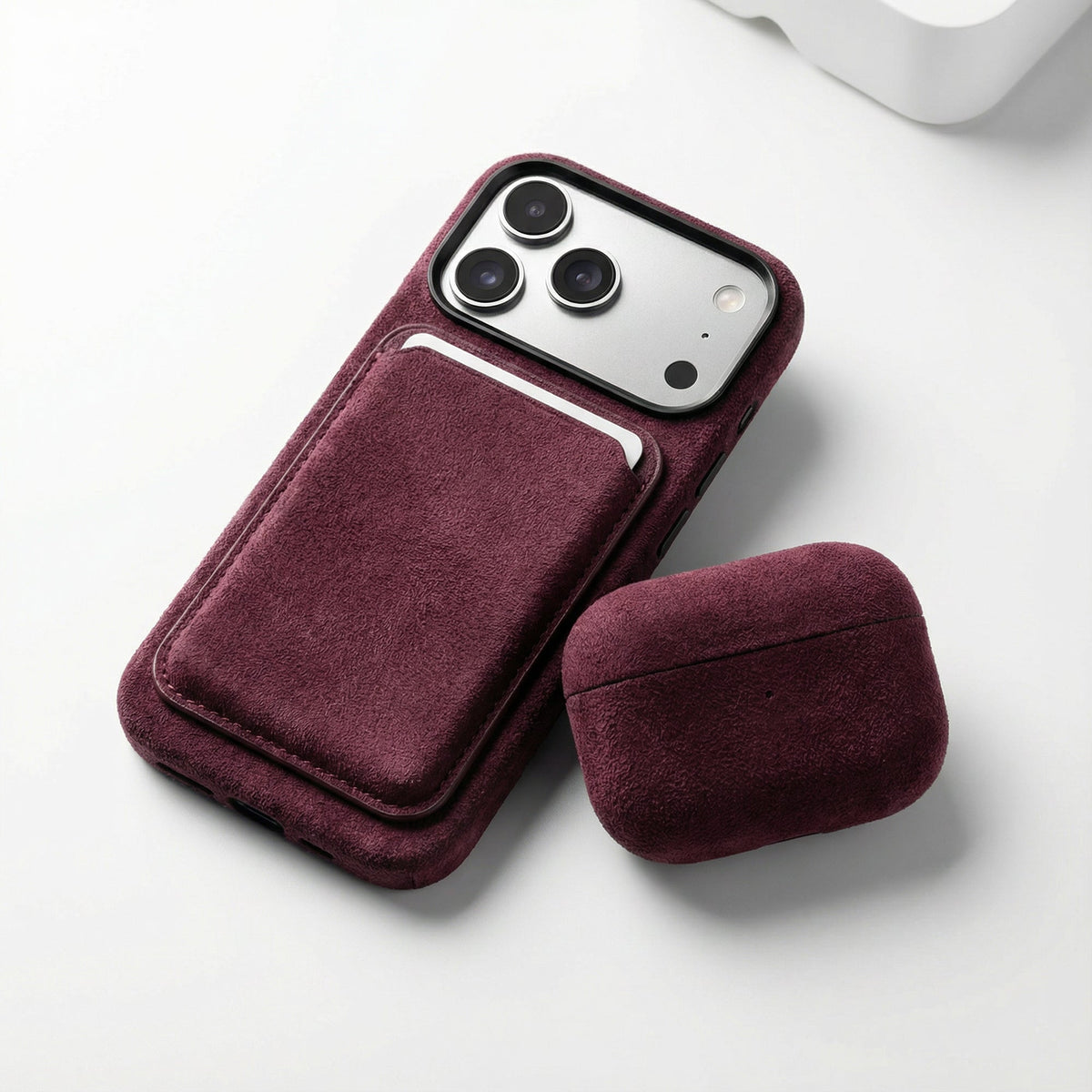 AirPods Pro Alcantara Case - Wine Red