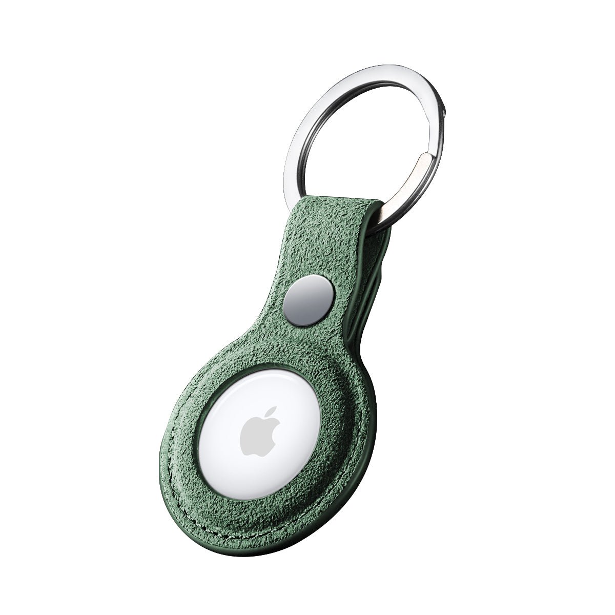Alcantara AirTag Key Ring - Midnight Green