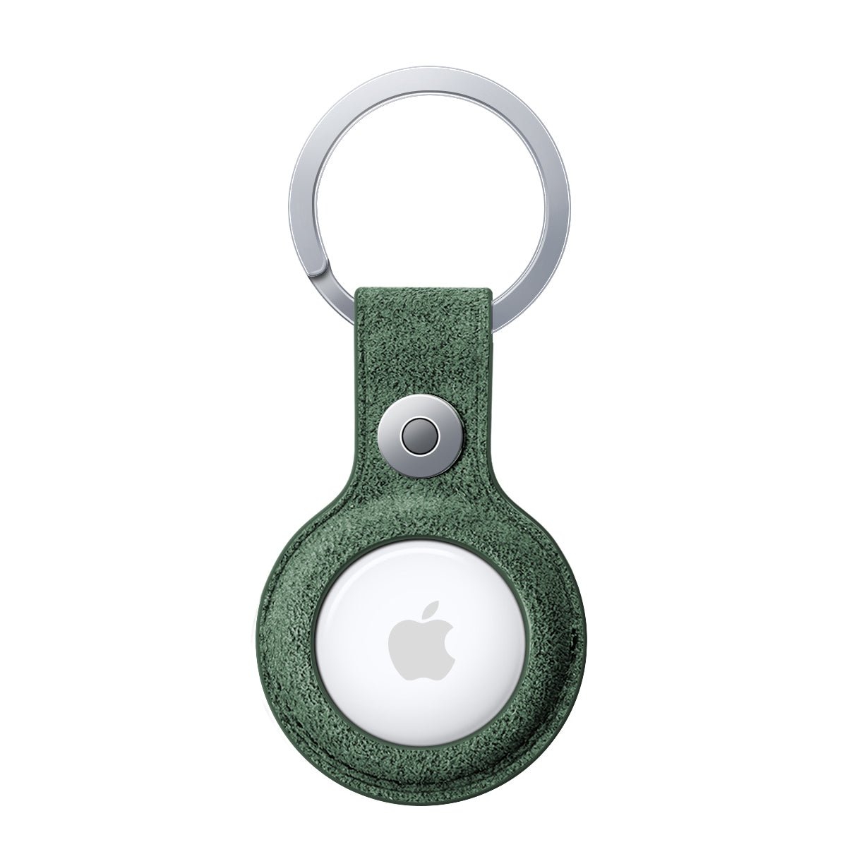 Alcantara AirTag Key Ring - Midnight Green