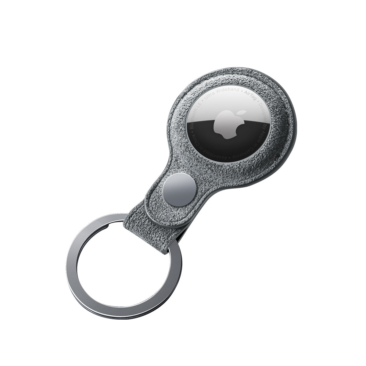Alcantara AirTag Key Ring - Nardo Gray