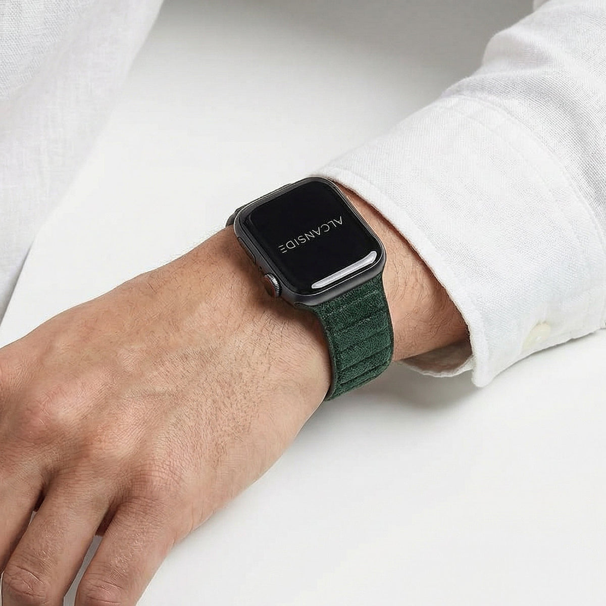 Alcantara Apple Watch Band - Midnight Green - 42/44/45/46mm & Ultra (49mm)