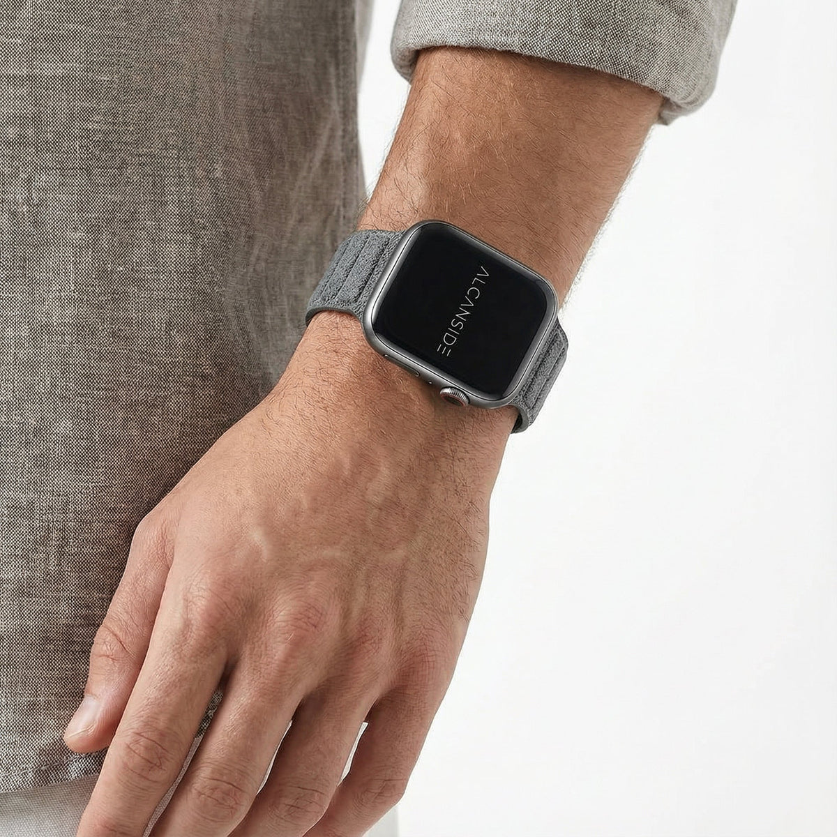 Alcantara Apple Watch Band - Nardo Gray - 42/44/45/46mm & Ultra (49mm)