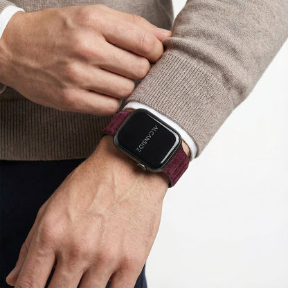 Alcantara Apple Watch Band - Wine Red - 38/40/41/42mm