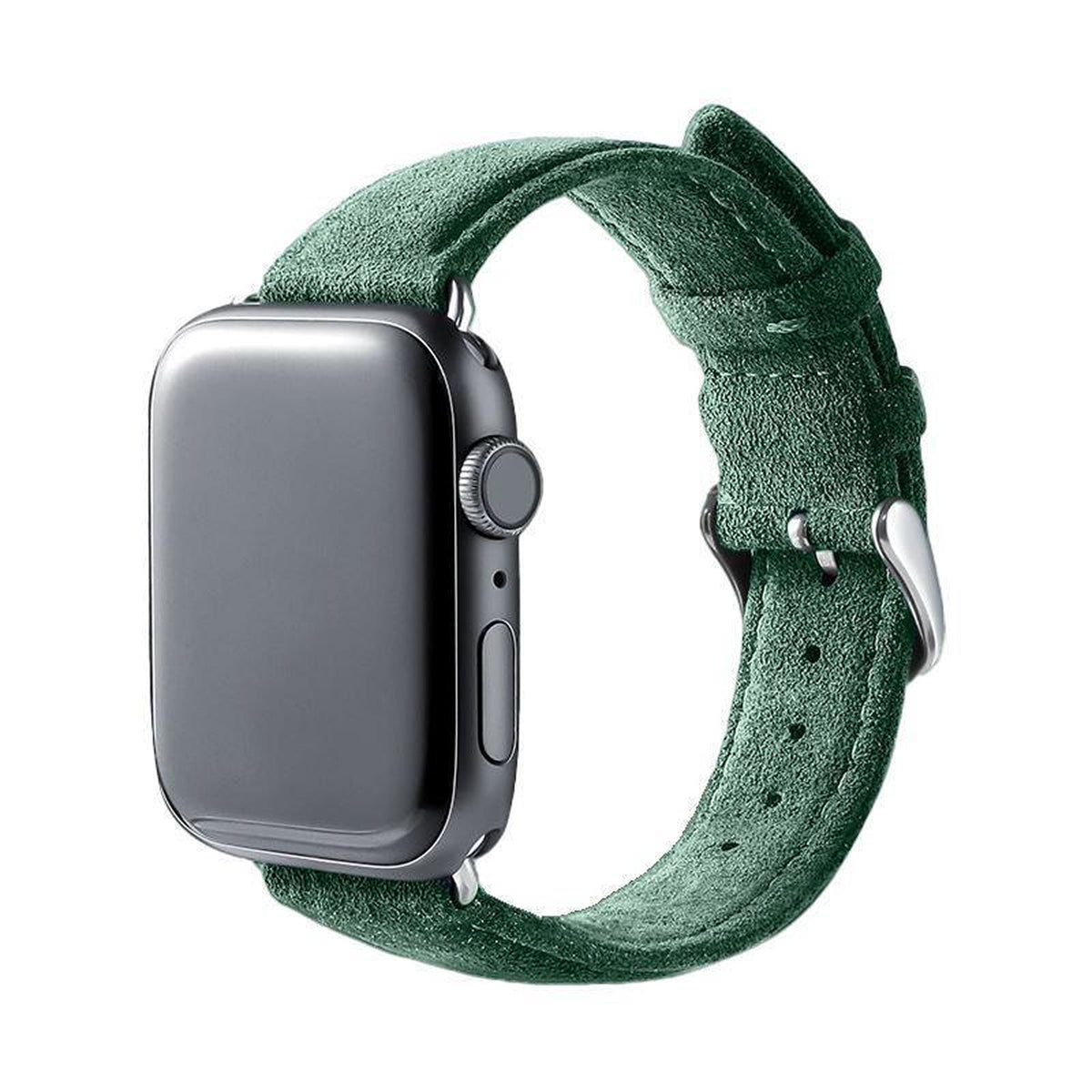 Alcantara Apple Watch Band With Buckle - Midnight Green - 42/44/45/46mm & Ultra (49mm)