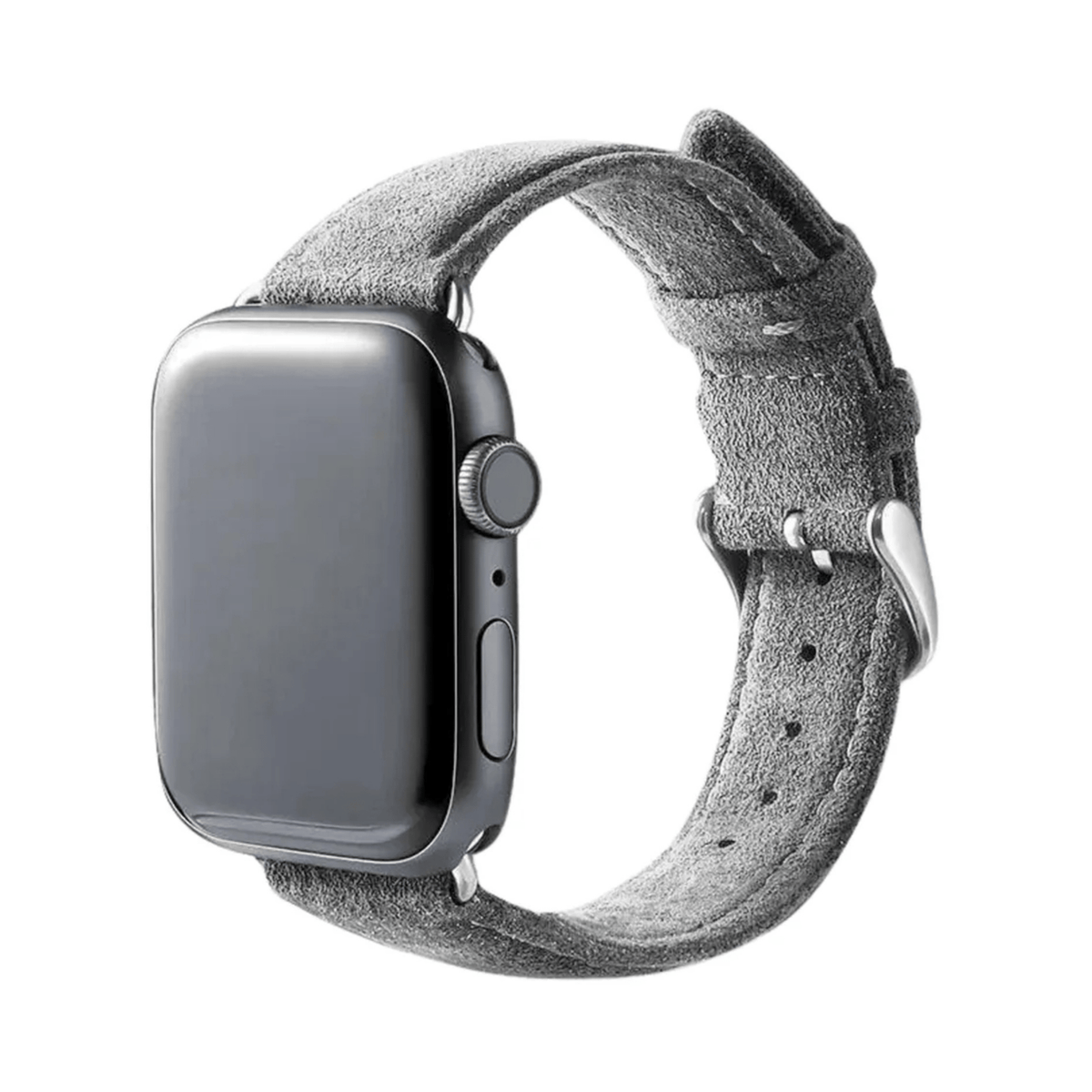 Alcantara Apple Watch Band With Buckle - Nardo Gray - 42/44/45/46mm & Ultra (49mm)