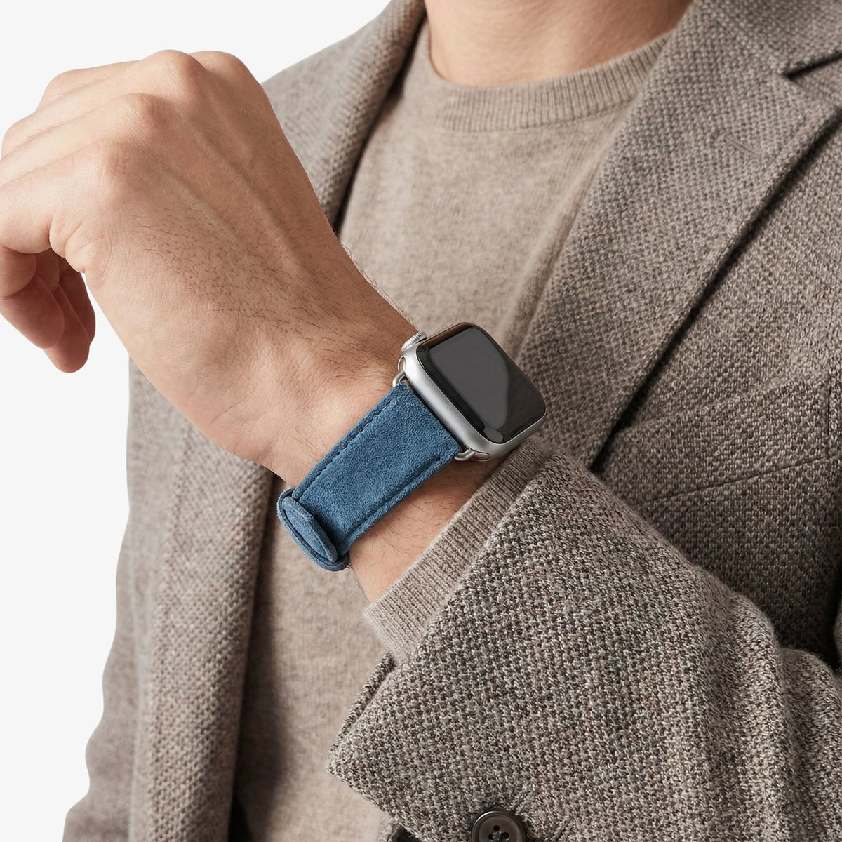 Alcantara Apple Watch Band With Buckle - Ocean Blue - 38/40/41/42mm