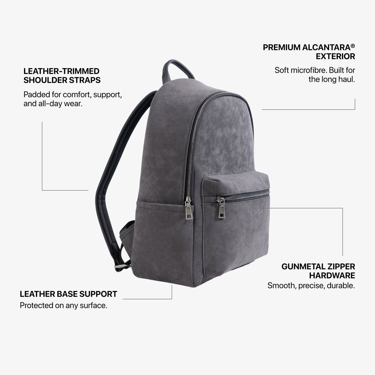Alcantara Backpack - Space Grey