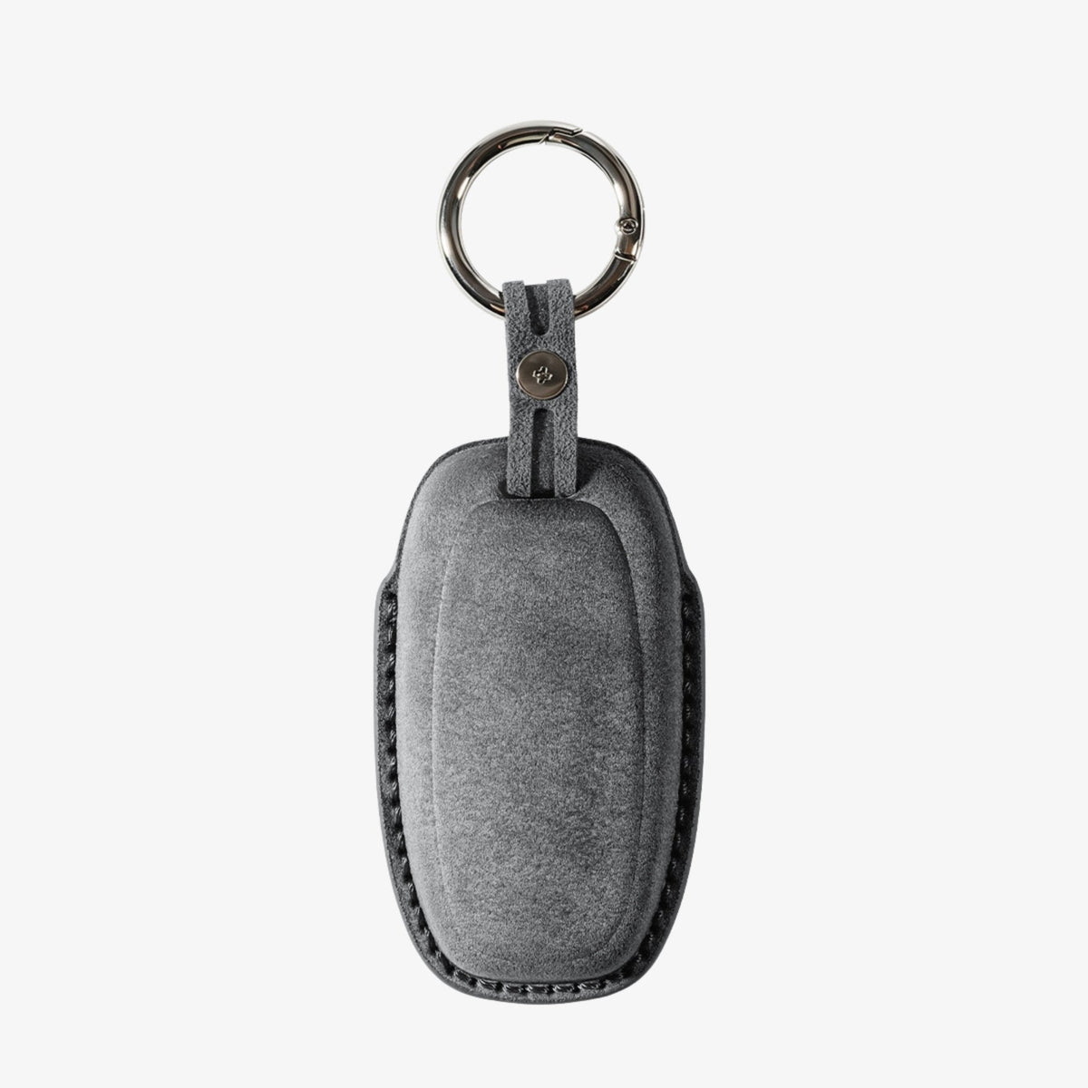 Alcantara Car Key Fob Cover for Audi Model C with Buckle - Space Grey