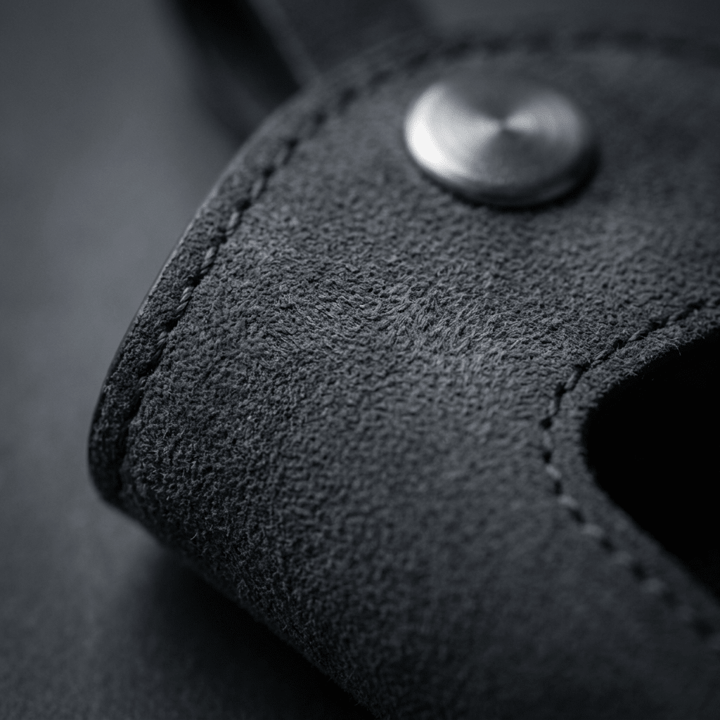 Alcantara Car Key Fob Cover for Mercedes -Benz Model B with Buckle - Space Grey