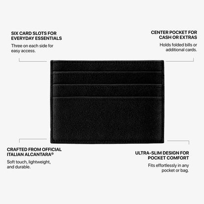Alcantara Card Wallet - Deep Black