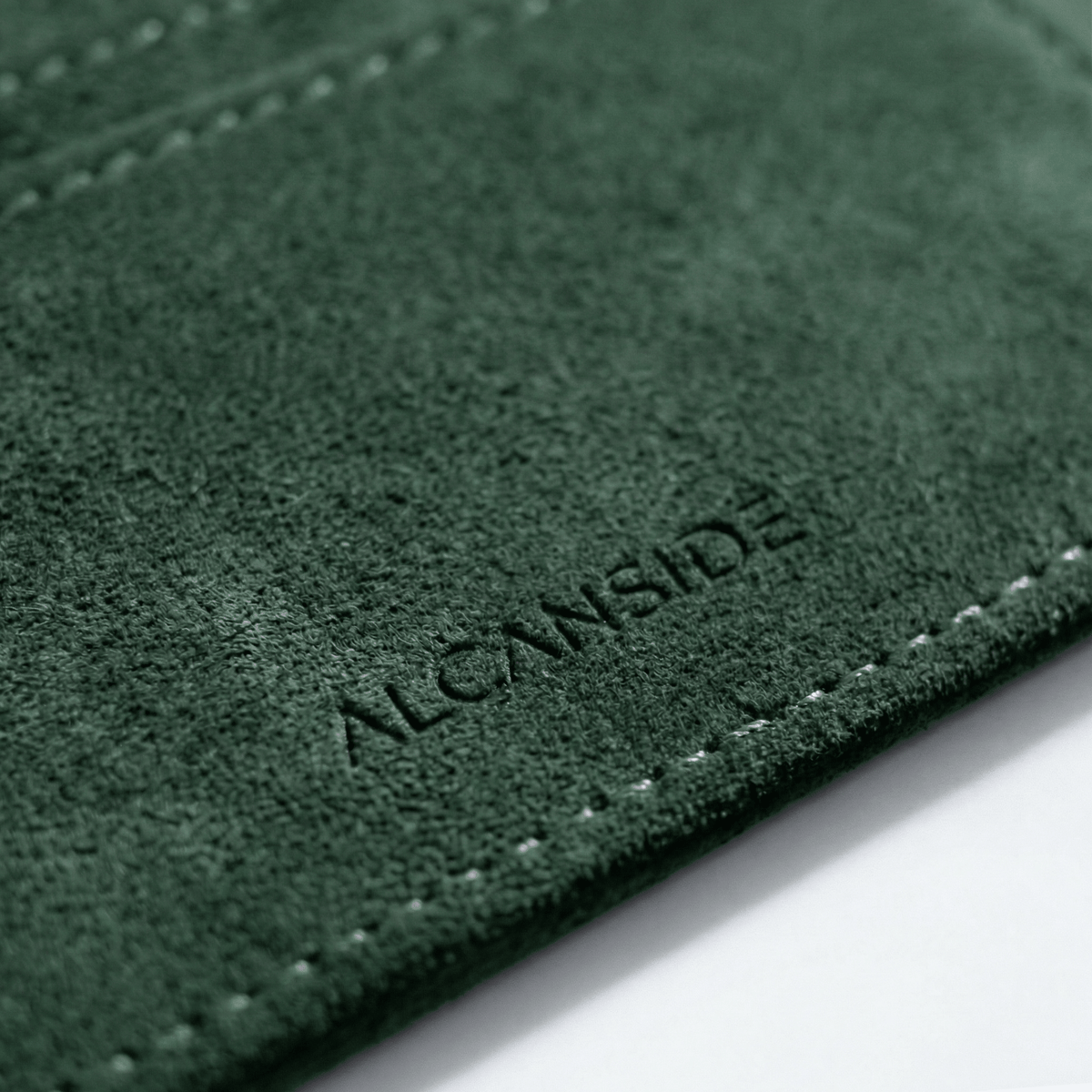 Alcantara Card Wallet - Midnight Green