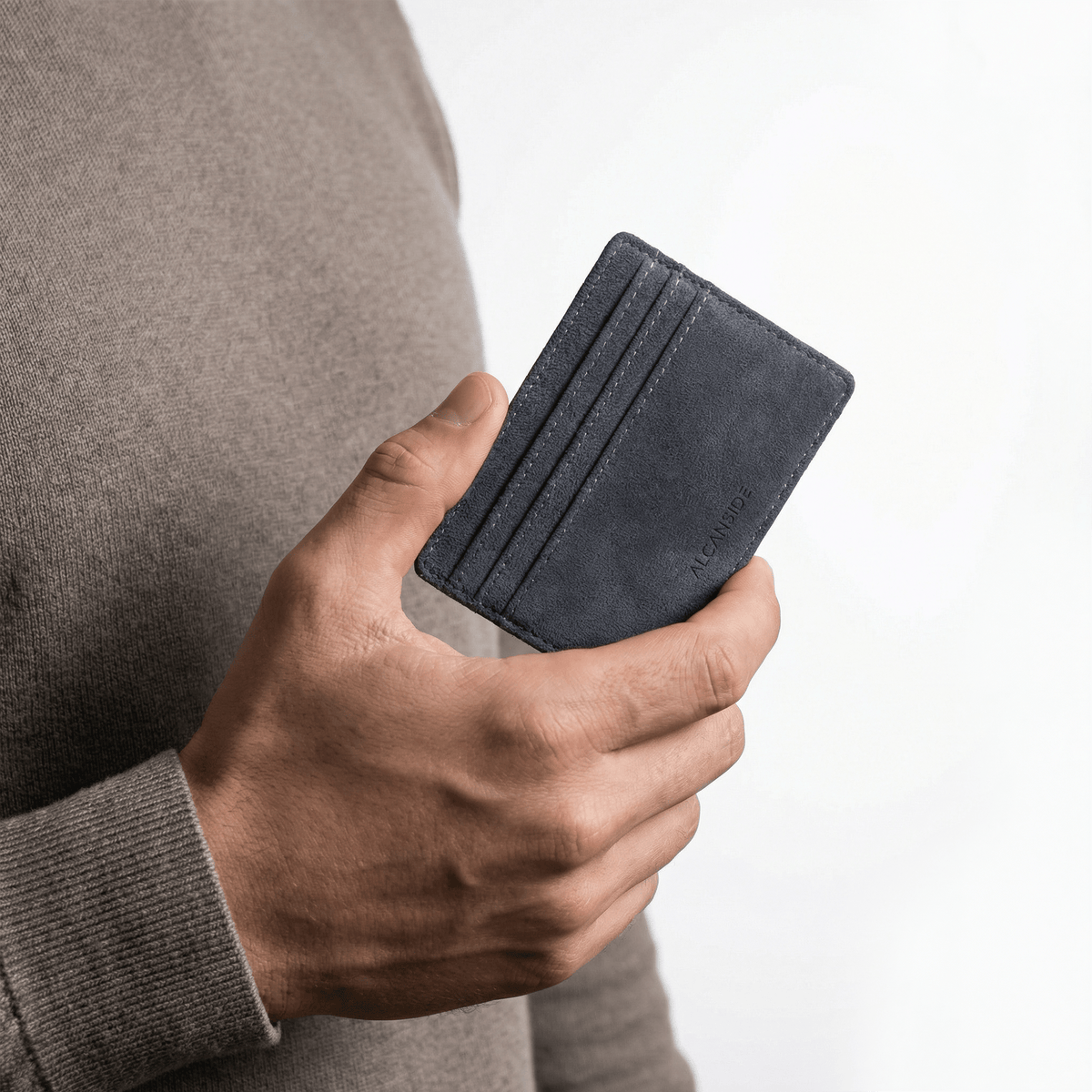Alcantara Card Wallet - Space Grey