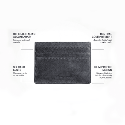 Alcantara Card Wallet - Space Grey