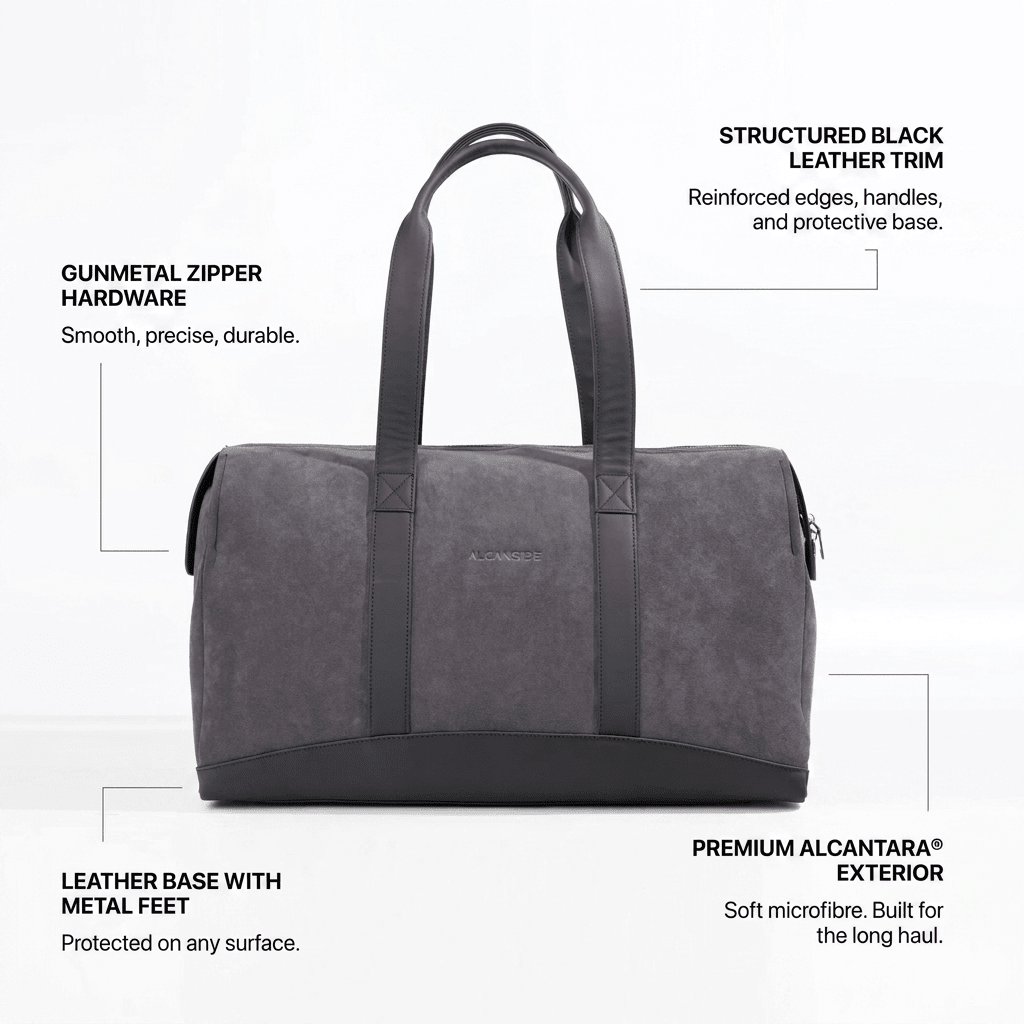 Alcantara Duffle Bag - Space Grey