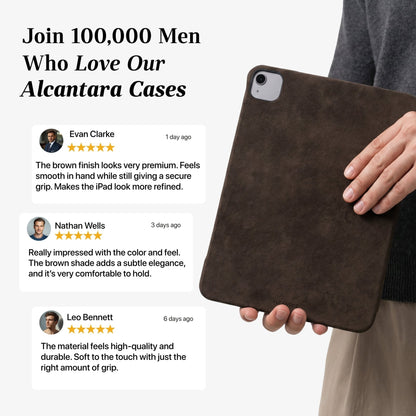 Alcantara iPad Cover - For iPad Air 11 inch (2024/2026) - Chocolate Brown