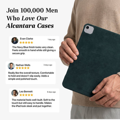 Alcantara iPad Cover - For iPad Air 11 inch (2024/2026) - Navy Blue