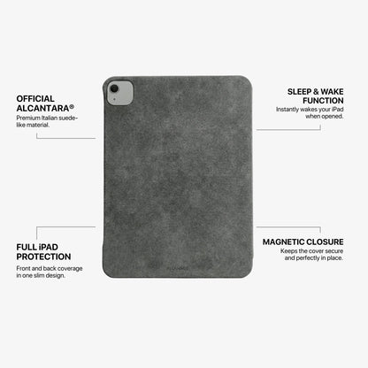 Alcantara iPad Cover - For iPad Air 11 inch (2024/2026) - Space Grey
