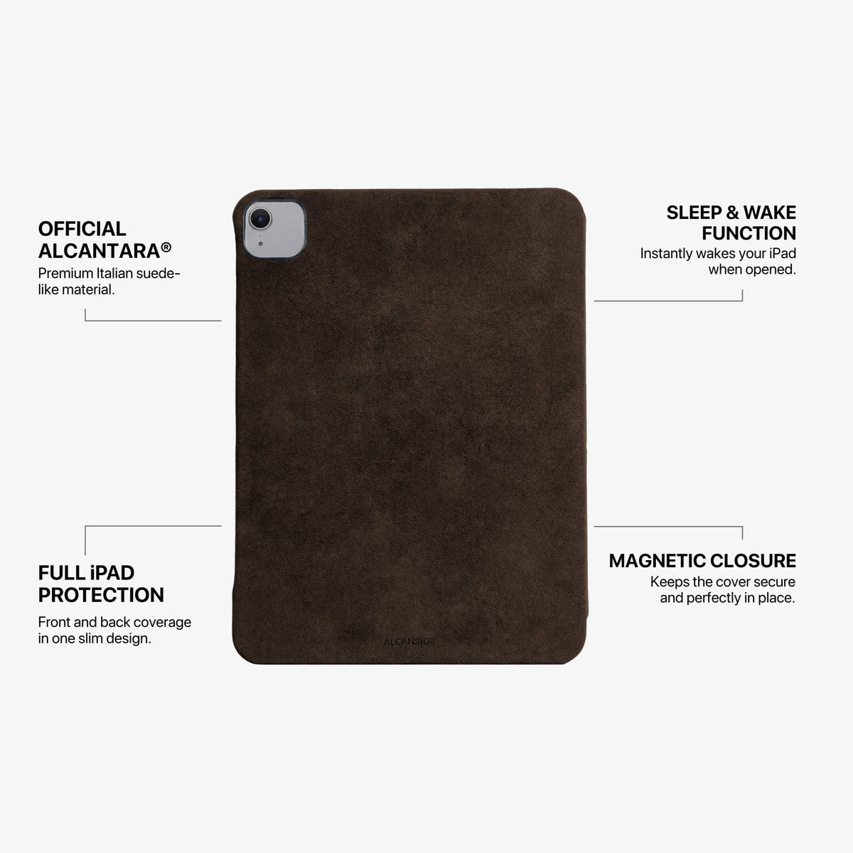 Alcantara iPad Cover - For iPad Air 2026  (13 inch) - Chocolate Brown