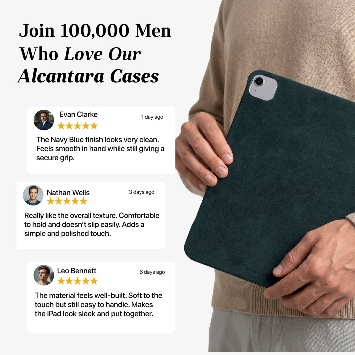 Alcantara iPad Cover - For iPad Air 2026  (13 inch) - Navy Blue