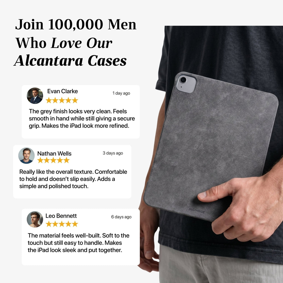 Alcantara iPad Cover - For iPad Air 2026  (13 inch) - Space Grey