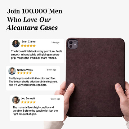 Alcantara iPad Cover - For iPad Pro (11 inch) - Chocolate Brown