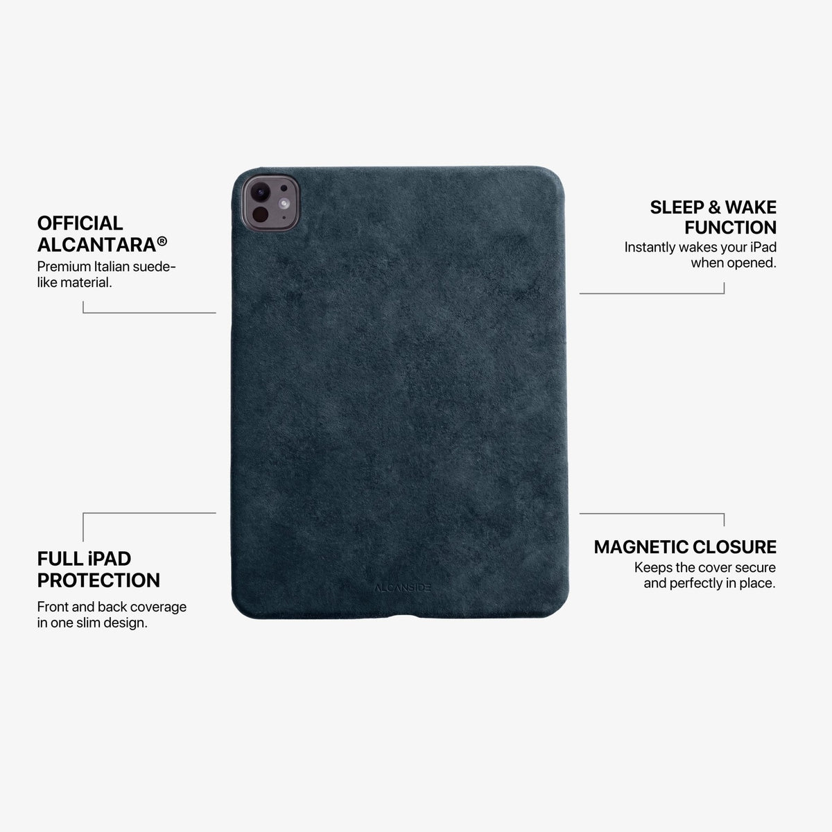 Alcantara iPad Cover - For iPad Pro (11 inch) - Navy Blue