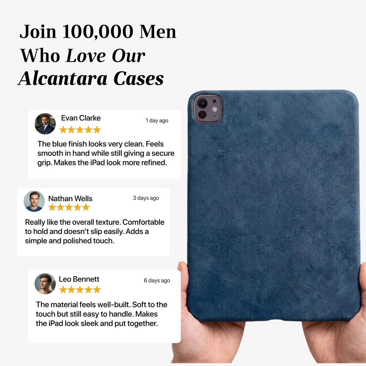 Alcantara iPad Cover - For iPad Pro (11 inch) - Ocean Blue