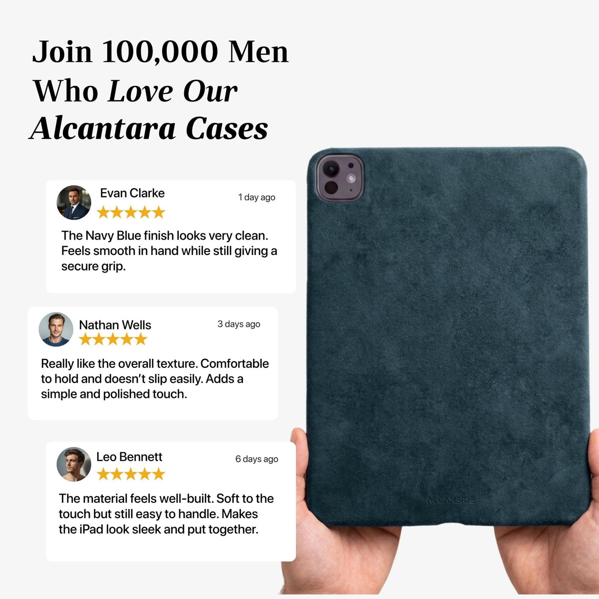Alcantara iPad Cover - For iPad Pro (13 inch) - Navy Blue
