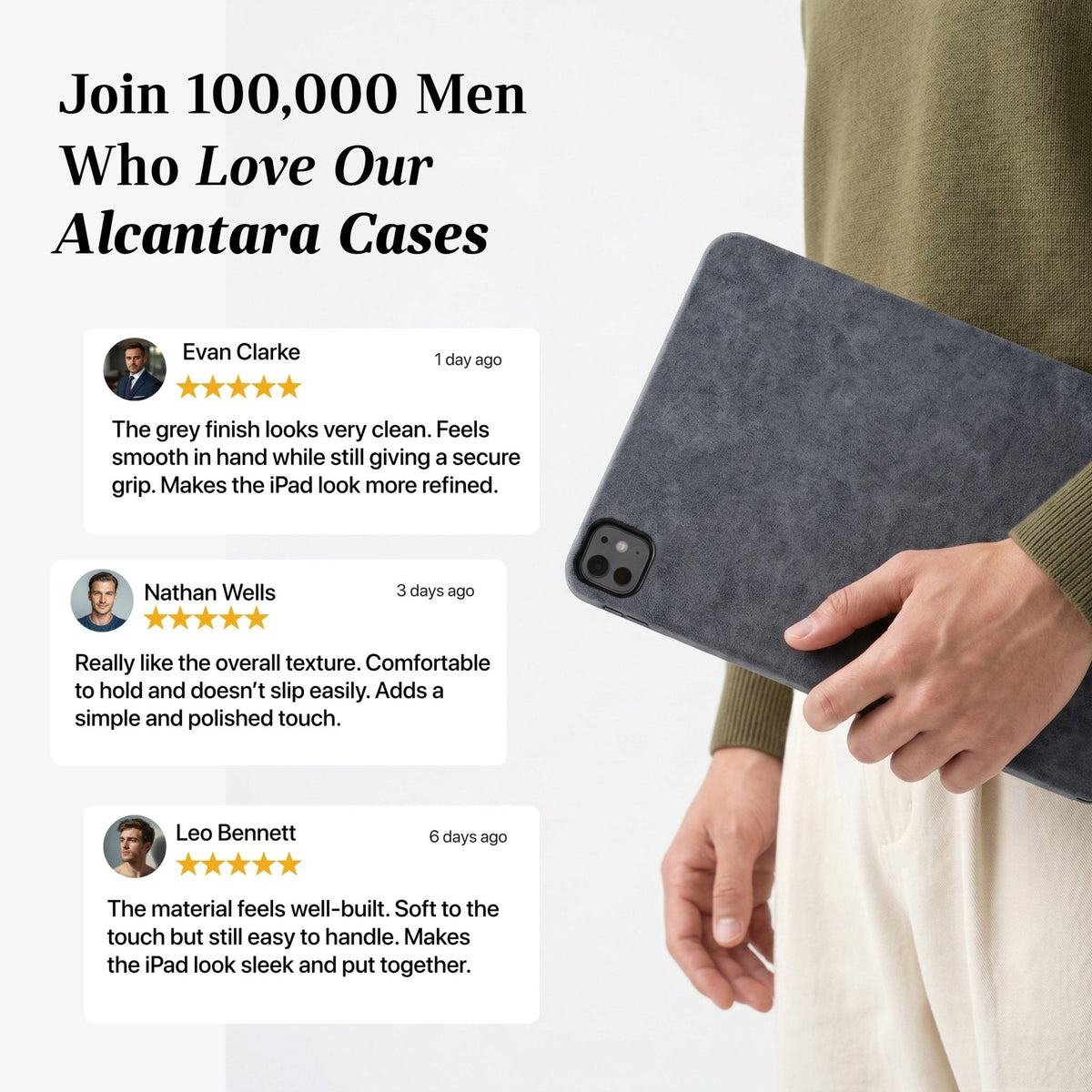Alcantara iPad Cover - For iPad Pro (13 inch) - Space Grey