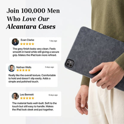 Alcantara iPad Cover - For iPad Pro (13 inch) - Space Grey