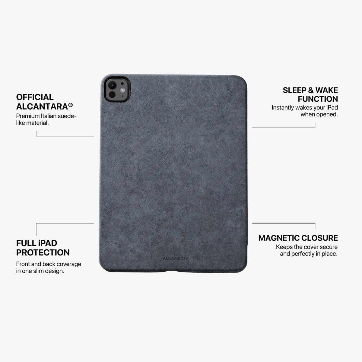 Alcantara iPad Cover - For iPad Pro (13 inch) - Space Grey