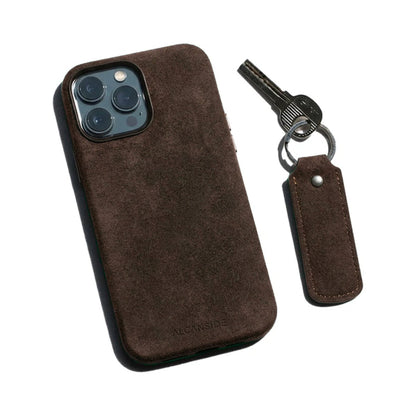 Alcantara Keychain - Chocolate Brown