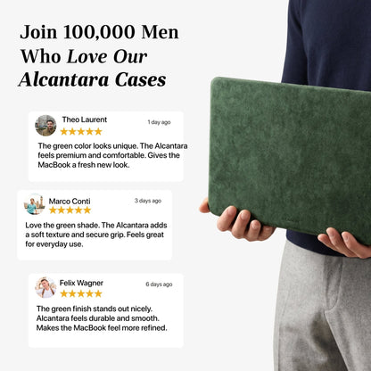Alcantara MacBook Neo Cover – For 13 inch (2026) – Midnight Green