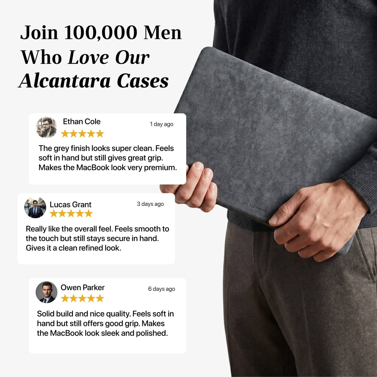 Alcantara MacBook Neo Cover – For 13 inch (2026) – Nardo Gray